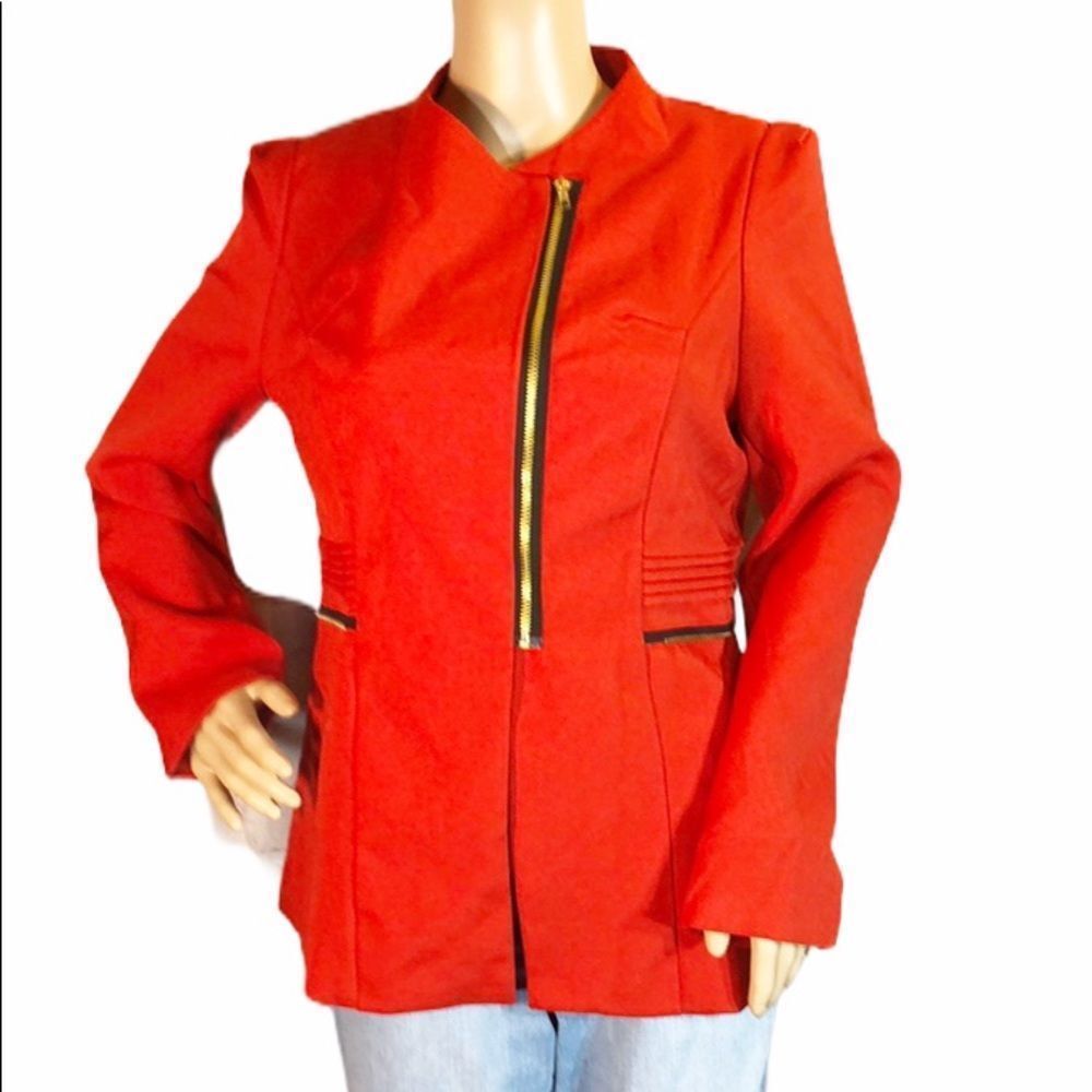 Asian Brand Military Inspired Red Blazer NWT Marked XXL but Runs Small